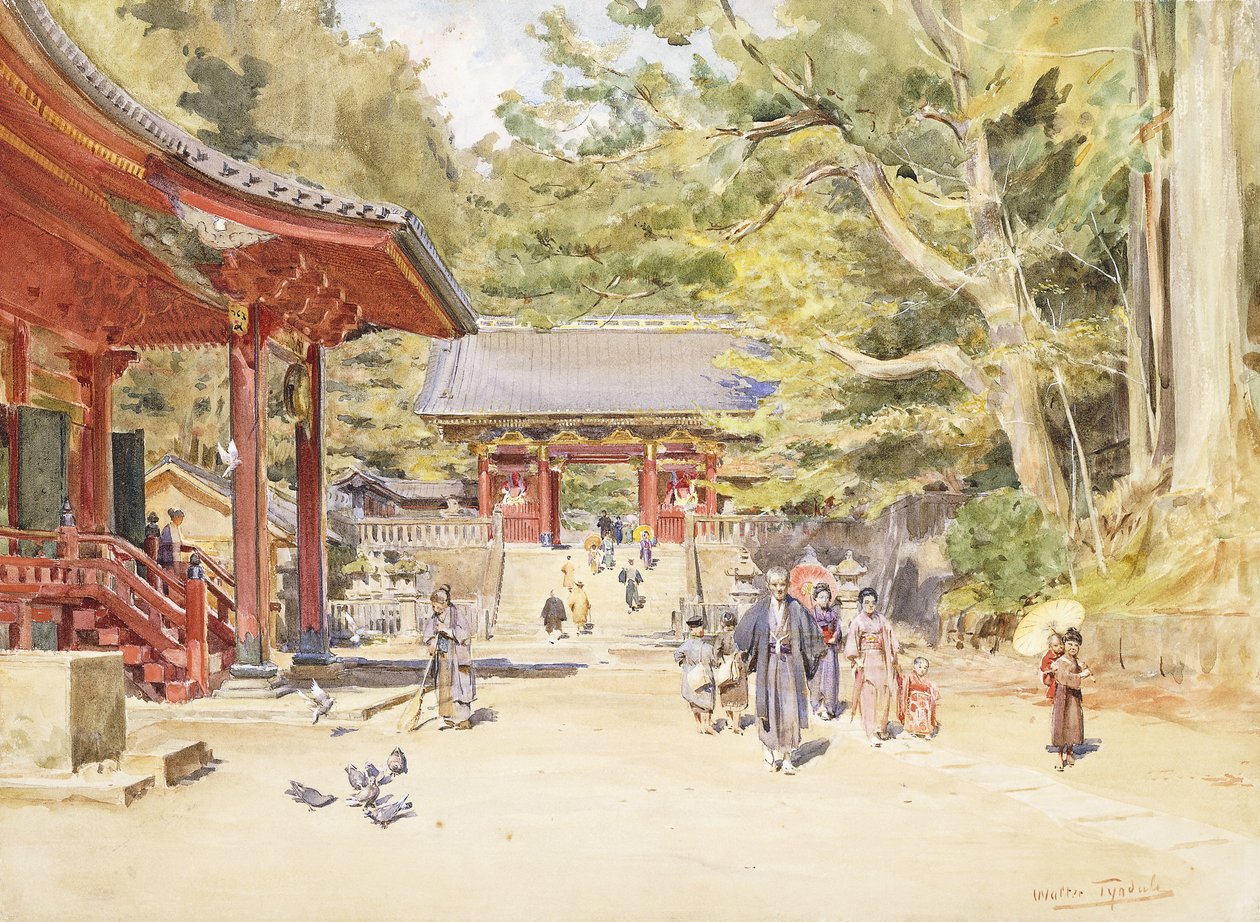 Pouliční scéna, Japonsko od Walter Frederick Roofe Tyndale