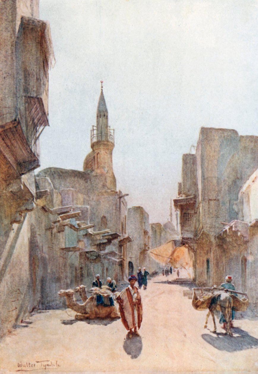 Ulice poblíž Citadely, Káhira (barevná litografie) od Walter Frederick Roofe Tyndale