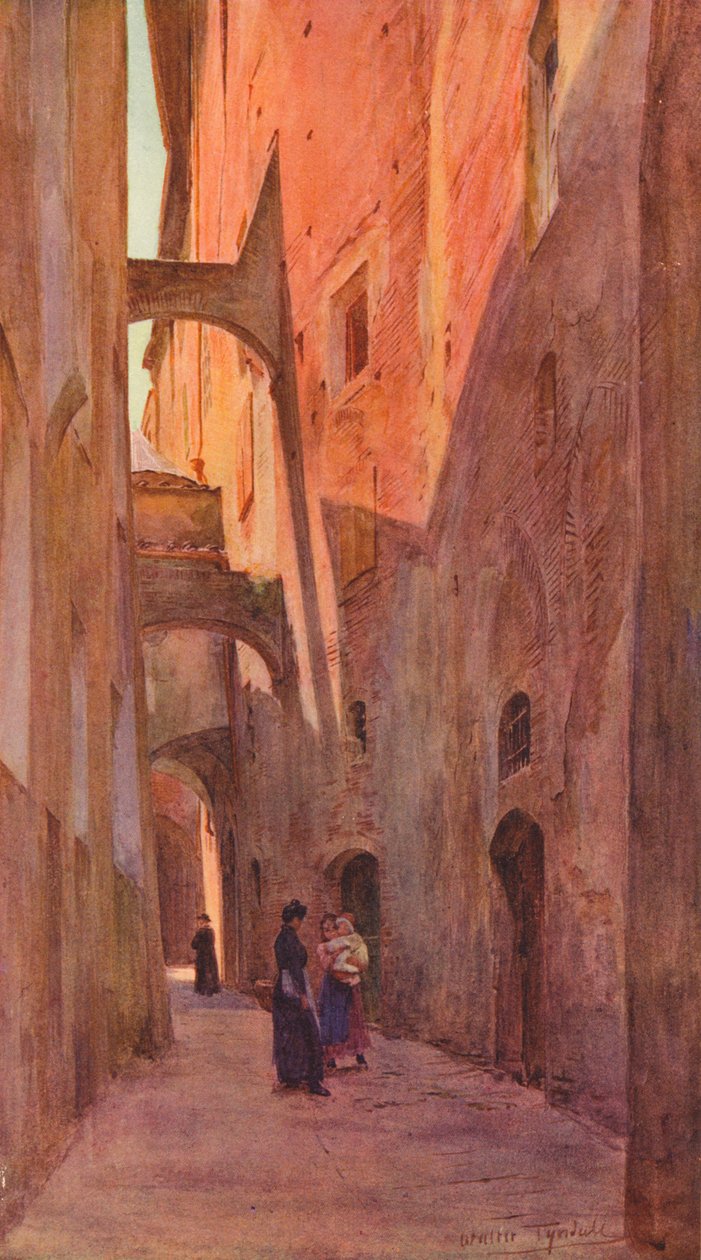 Ulice v Sieně, c1900 1913 od Walter Frederick Roofe Tyndale