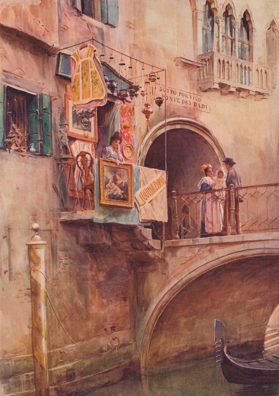 Obchod se starožitnostmi, Benátky, c1900 1913 od Walter Frederick Roofe Tyndale