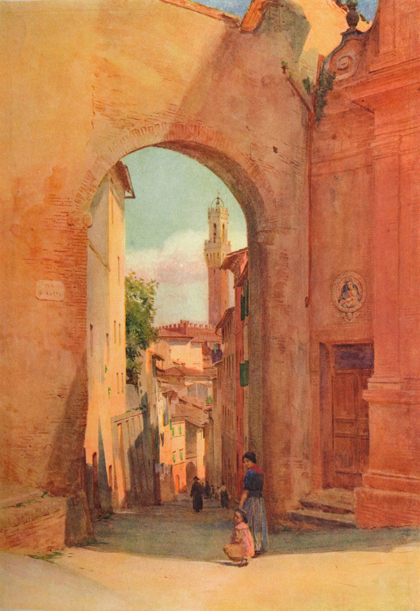 Arco Di S. Giuseppe, Siena, c1900 1913 od Walter Frederick Roofe Tyndale