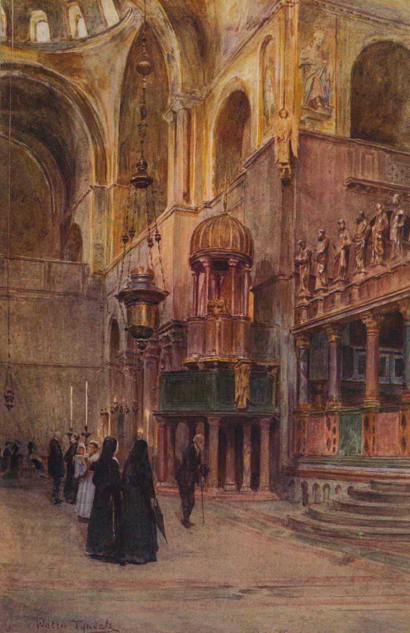Interiér svatého Marka, c1900 1913 od Walter Frederick Roofe Tyndale