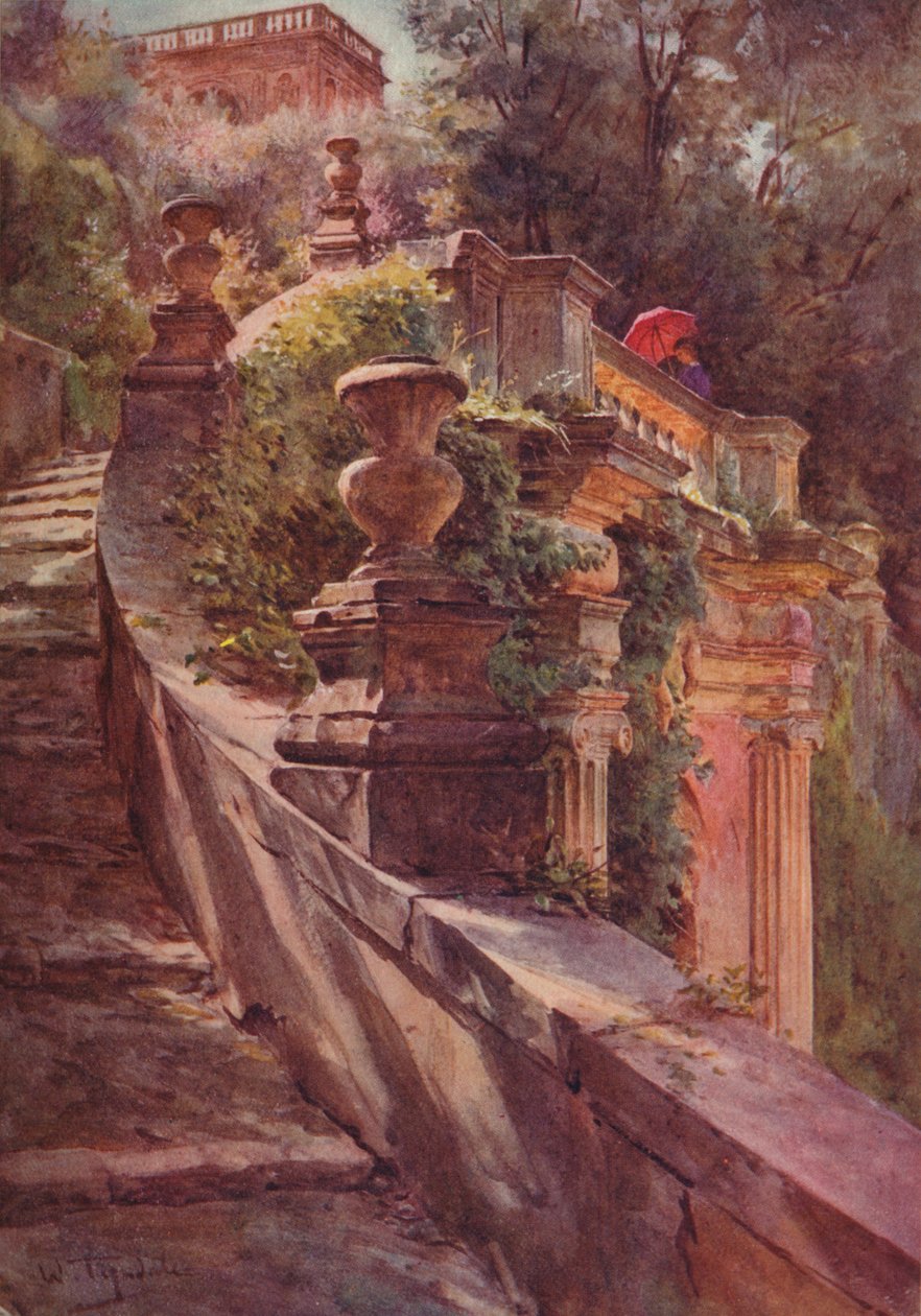 La Scallea Delle Sfinge, Villa DEste, c1900 1913 od Walter Frederick Roofe Tyndale