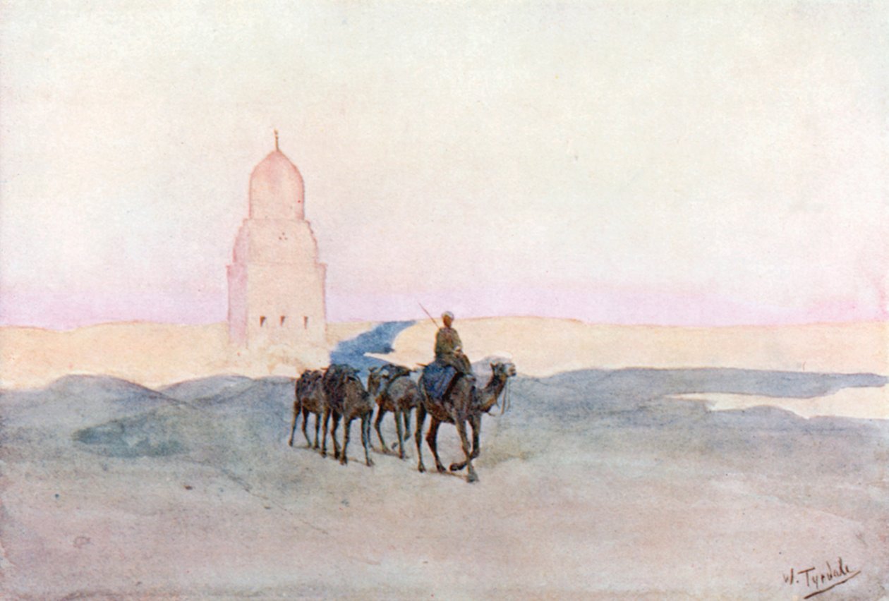 U hrobek chalífů, Káhira (barevná litografie) od Walter Frederick Roofe Tyndale