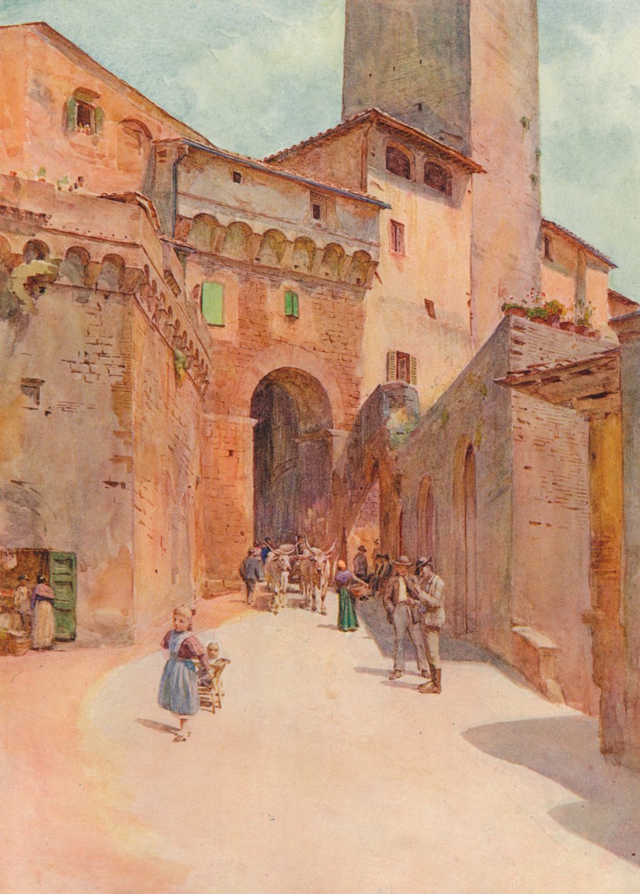 Portone Dei Becci, San Gimignano, c1900 1913 od Walter Frederick Roofe Tyndale