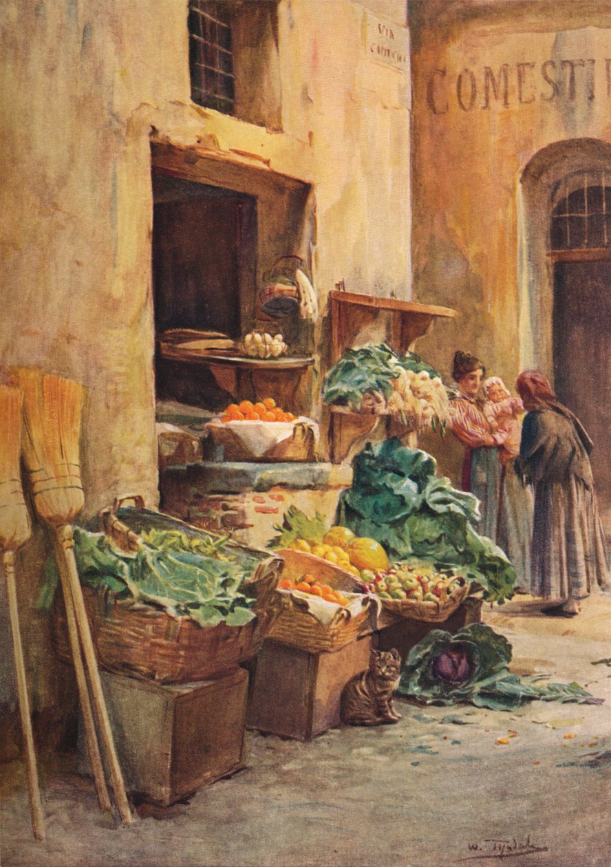 The Green-grocer shop, c1910, 1912 od Walter Frederick Roofe Tyndale
