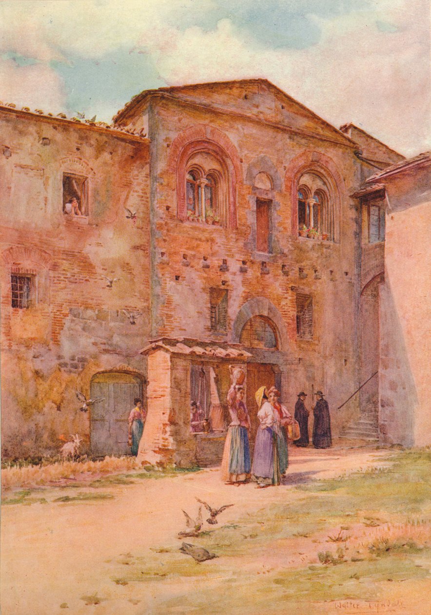 Dům probošta, San Gimignano, c1900 1913 od Walter Frederick Roofe Tyndale