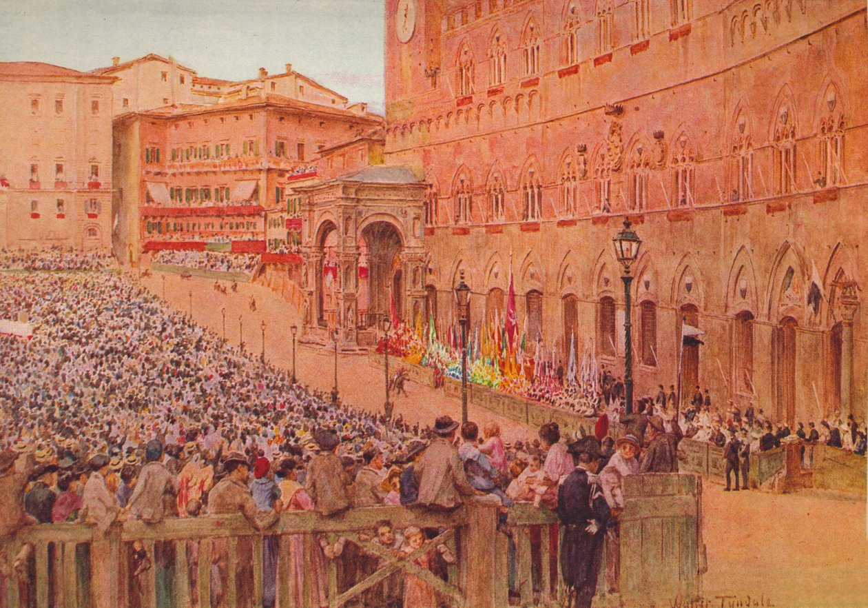 Palio ze Sieny, c1900 1913 od Walter Frederick Roofe Tyndale