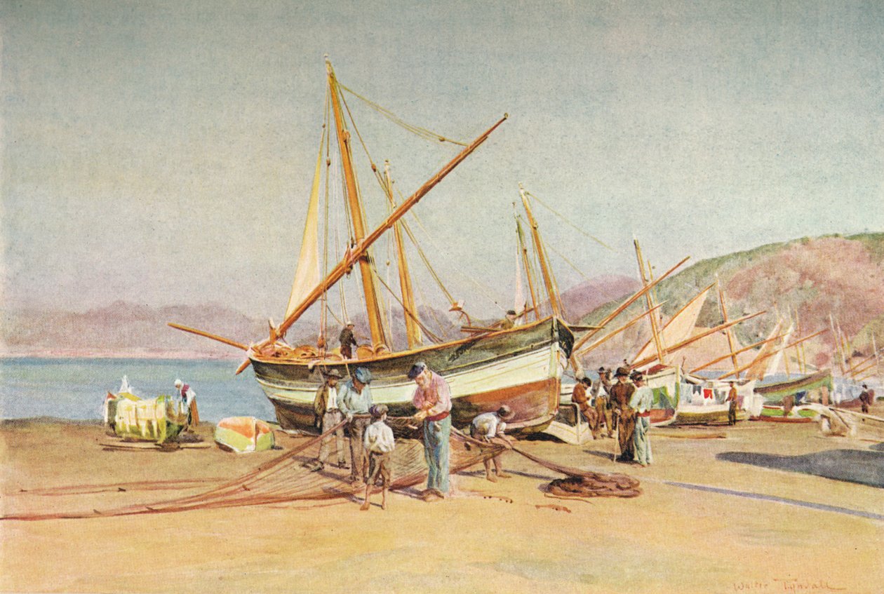 Strand v Sestri Levante, c1910, 1912 od Walter Frederick Roofe Tyndale