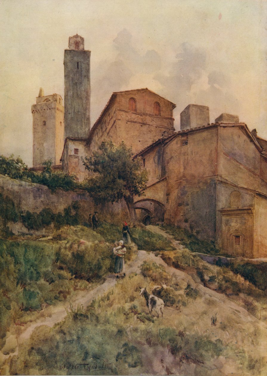 Via Capassi, San Gimignano, c1900 1913 od Walter Frederick Roofe Tyndale
