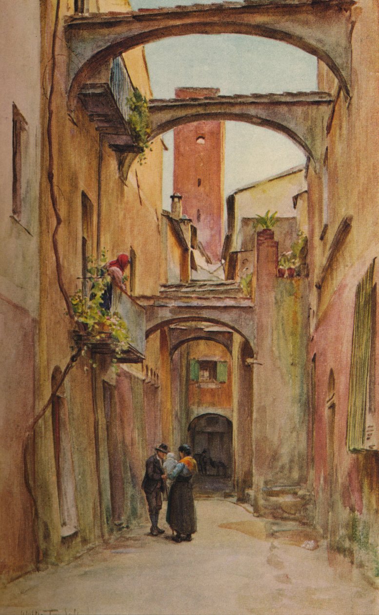 Via dello Speddale, Noli, c1910, 1912 od Walter Frederick Roofe Tyndale
