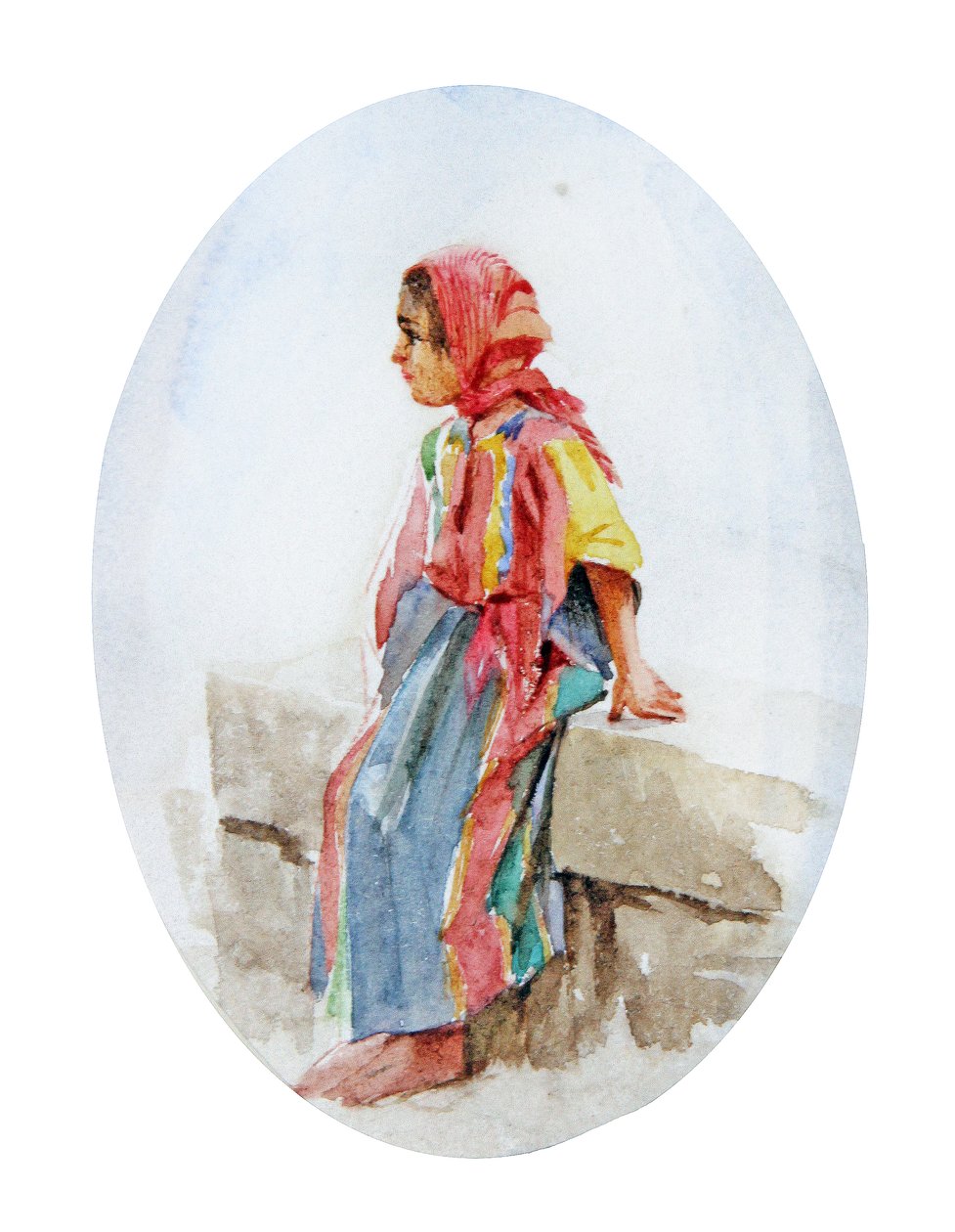 Mladá arabská dívka (akvarel) od Walter Frederick Roofe Tyndale