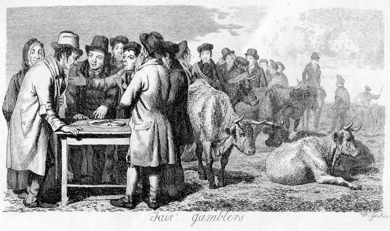 Fair Gamblers, počátek 19. století. od Walter Geikie