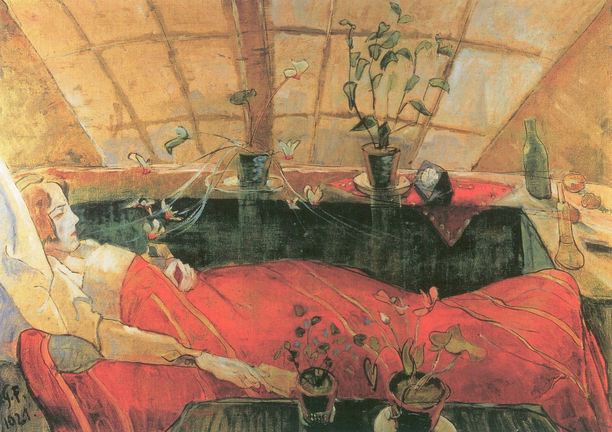 B.79 Walter Gramatté. Die Genesende. The Convalescent (Sonia Gramatté). 1921 od Walter Gramatte