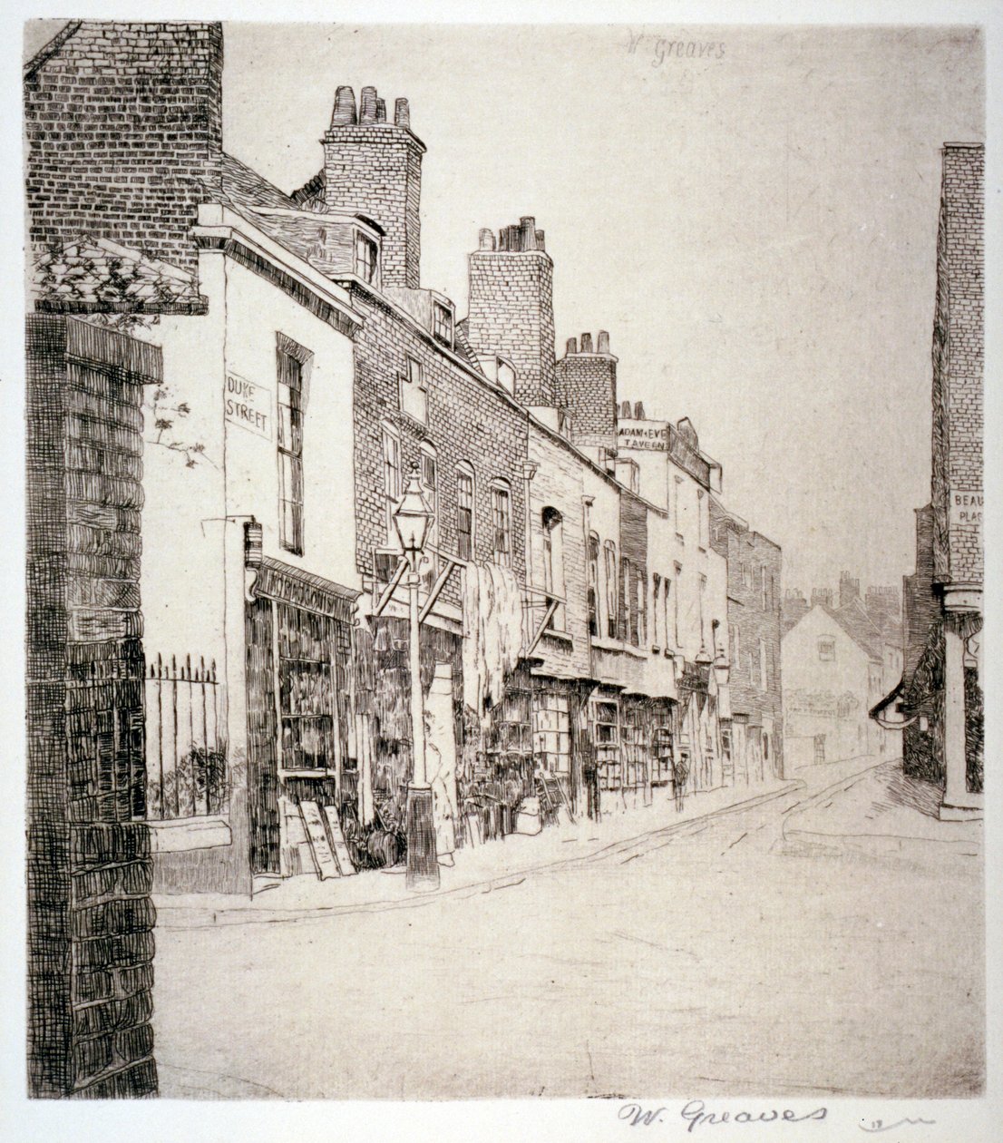Duke Street, Chelsea, Londýn, 1873 od Walter Greaves