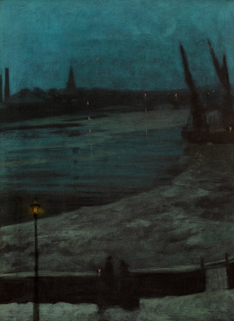 Nokturno, Battersea Reach (olej na plátně) od Walter Greaves