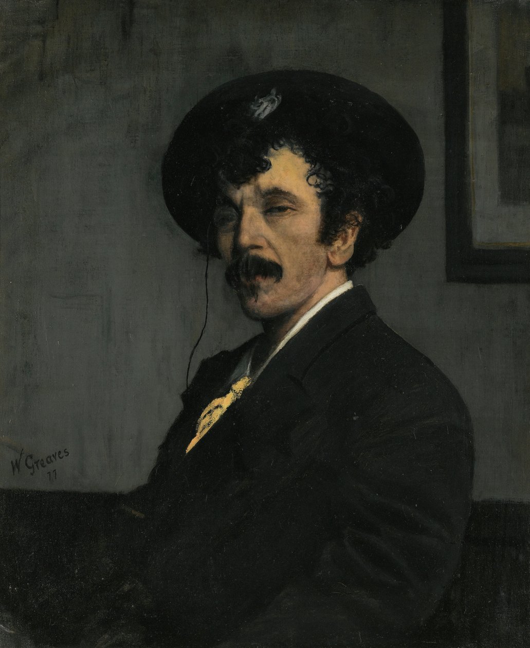 Portrét Jamese Abbotta McNeilla Whistlera od Walter Greaves