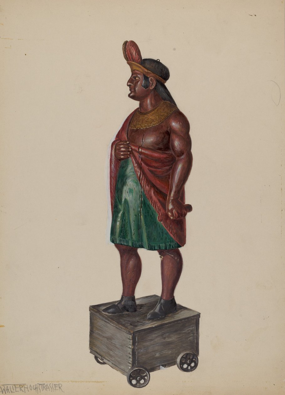 Cigar Store Indian, c. 1936. od Walter Hochstrasser