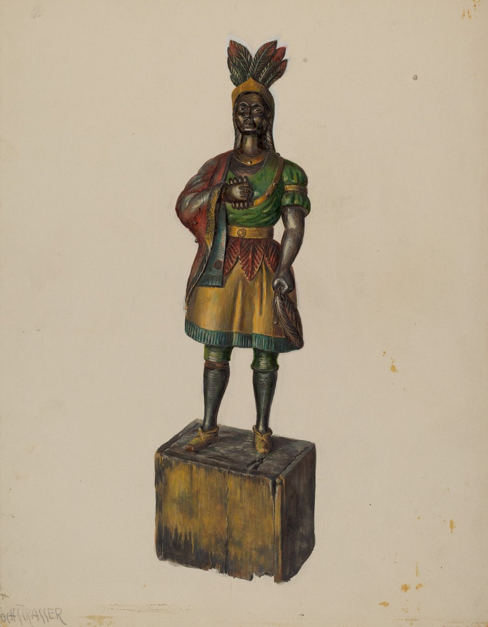 Cigar Store Indian, c. 1936. od Walter Hochstrasser