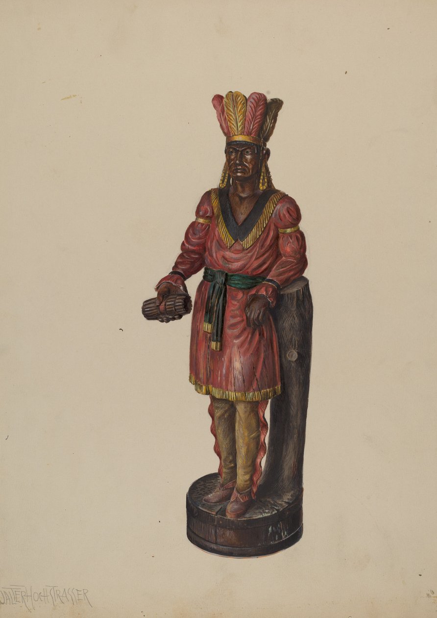 Cigar Store Indian, c. 1936. od Walter Hochstrasser