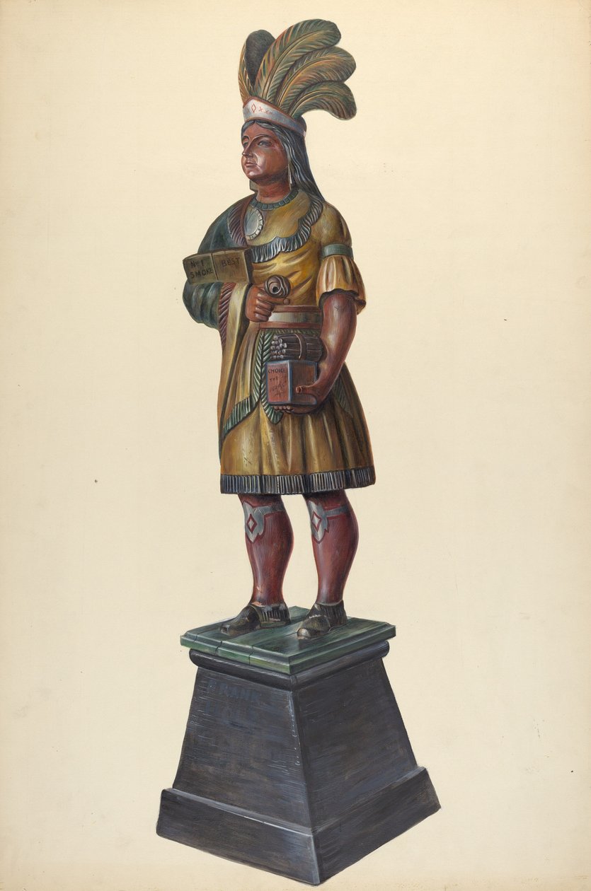 Cigar Store Indian, c. 1937. od Walter Hochstrasser