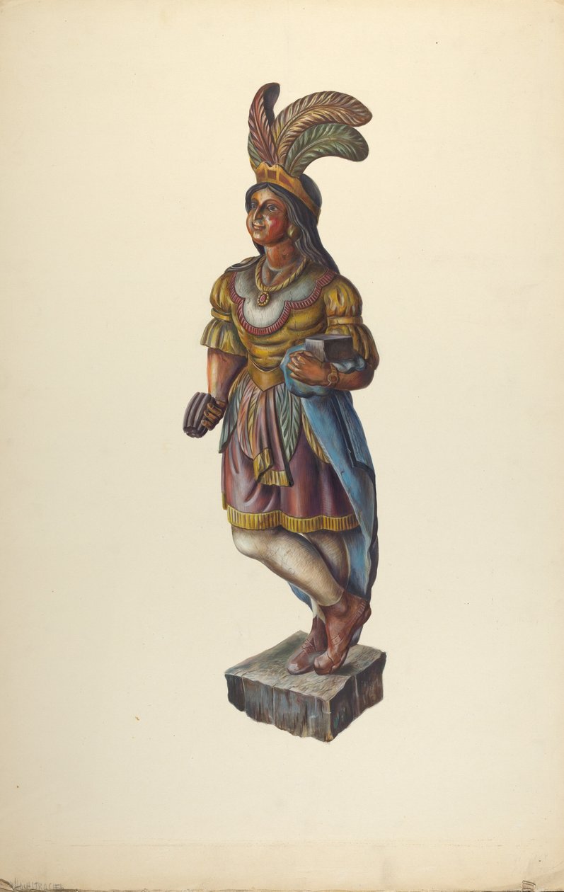 Cigar Store Indian, c. 1937. od Walter Hochstrasser