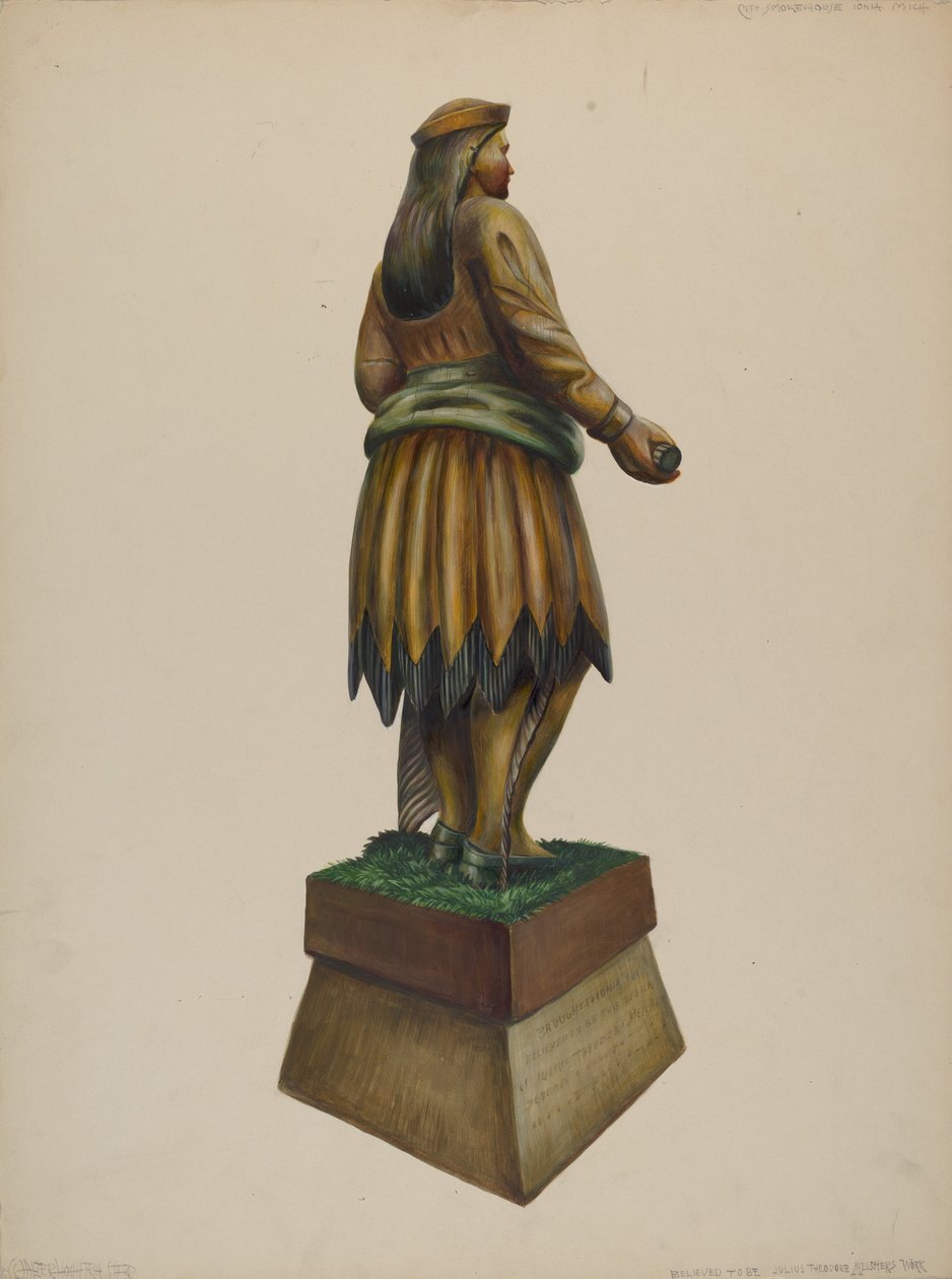 Cigar Store Indian, c. 1937. od Walter Hochstrasser