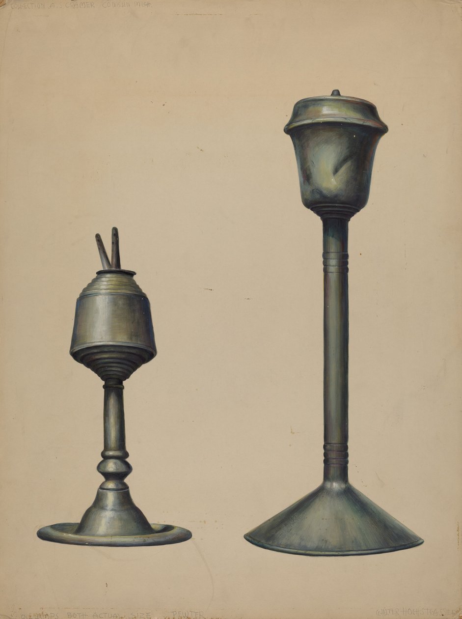 Dvě olejové lampy, c. 1938. od Walter Hochstrasser