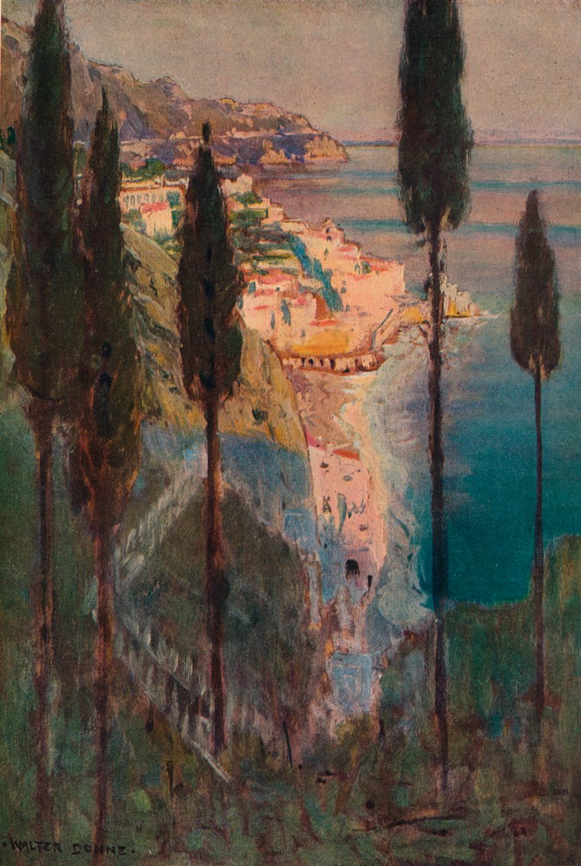 Večerní stíny, Amalfi, c1887-1906, 1906-7 od Walter J Donne