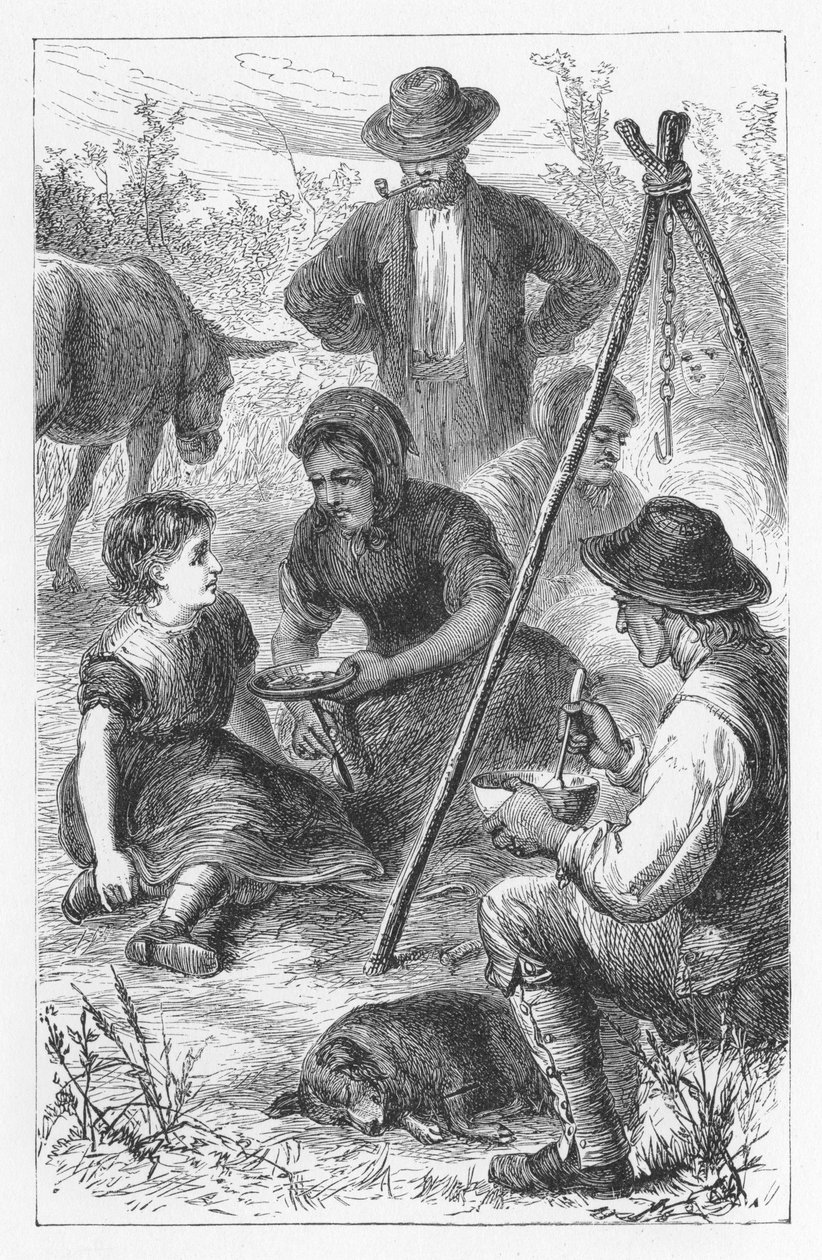 Scéna z The Mill on the Floss od George Eliota, c1880 od Walter James Allen
