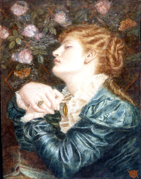 Lily and Rose (akvarel s kvašem a arabskou gumou na papíře) od Walter John Knewstub