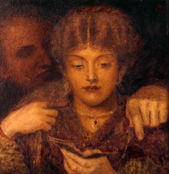 The Card Dealer (akvarel a kvaš na papíře) od Walter John Knewstub