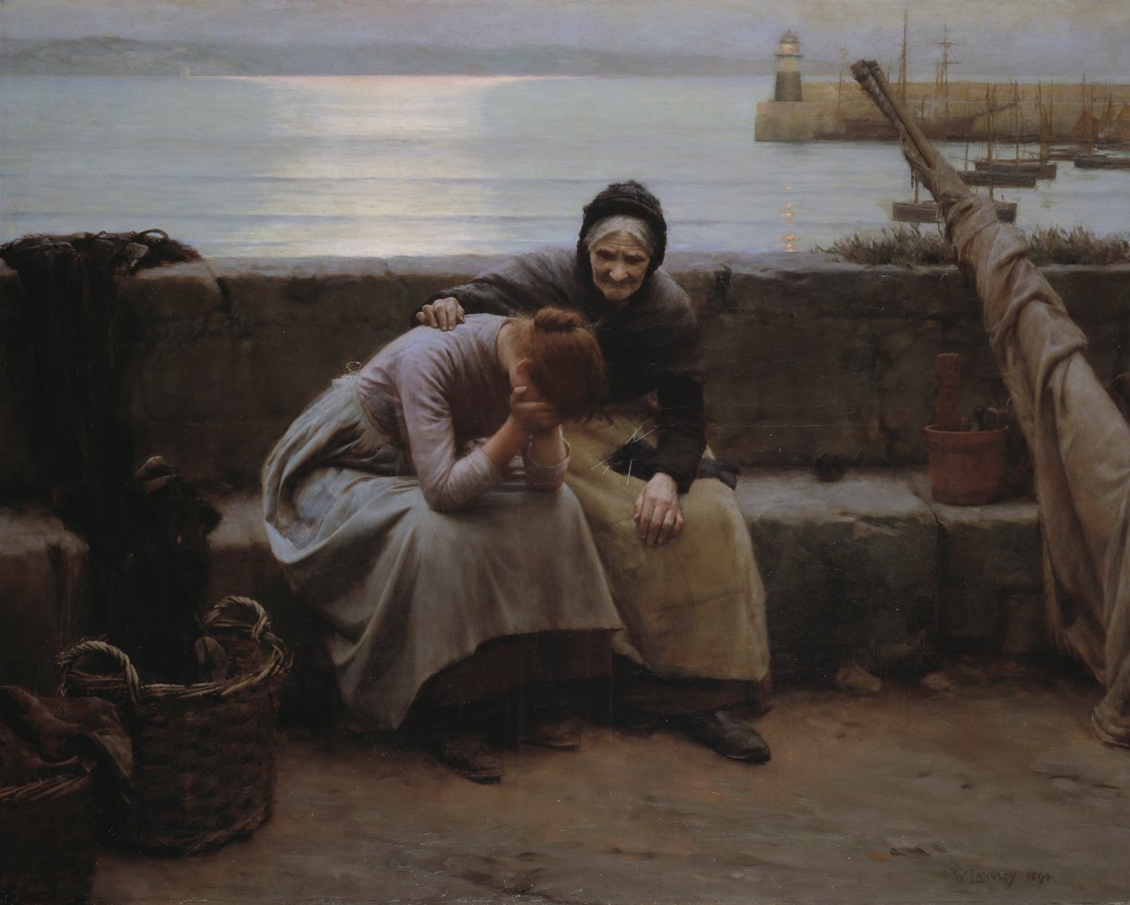 „Nikdy od rána do večera, ale nějaké srdce se zlomilo“ od Walter Langley