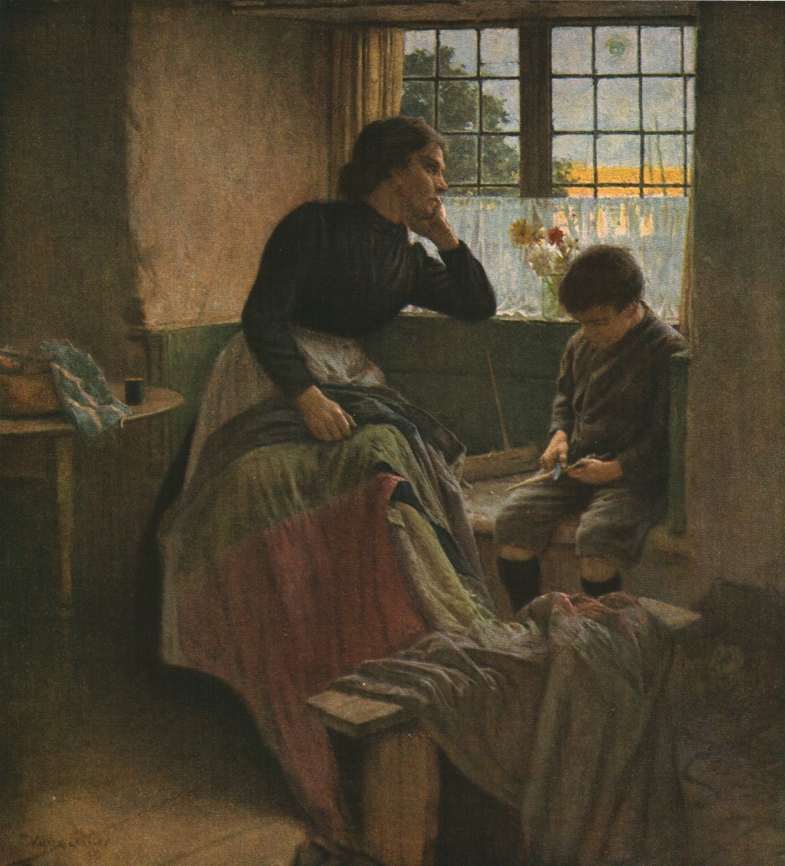 Něžná milost dne, který je mrtvý, konec 19. století, c1930. od Walter Langley