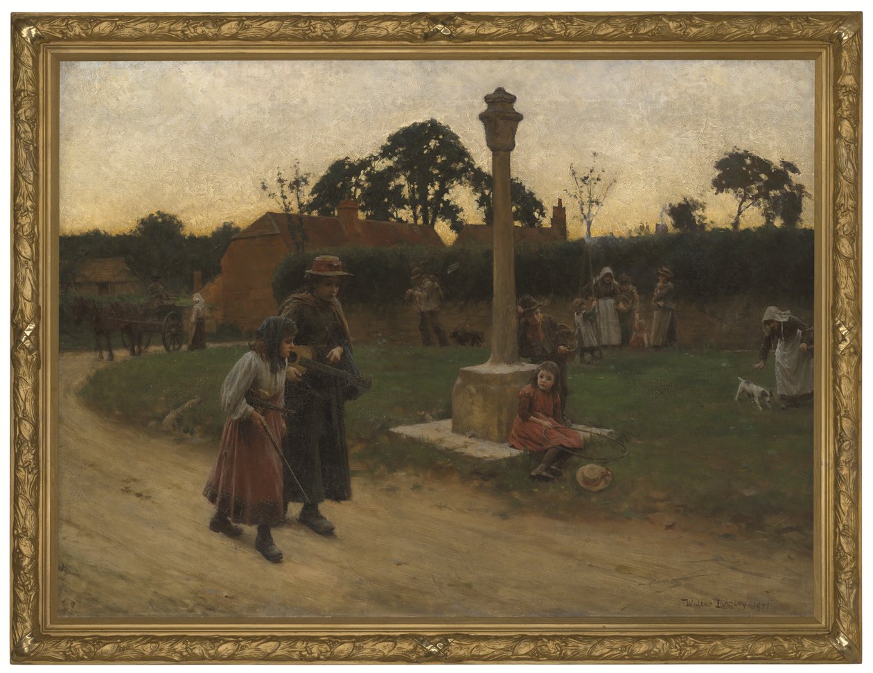 Toulaví hudebníci (v rámu) od Walter Langley