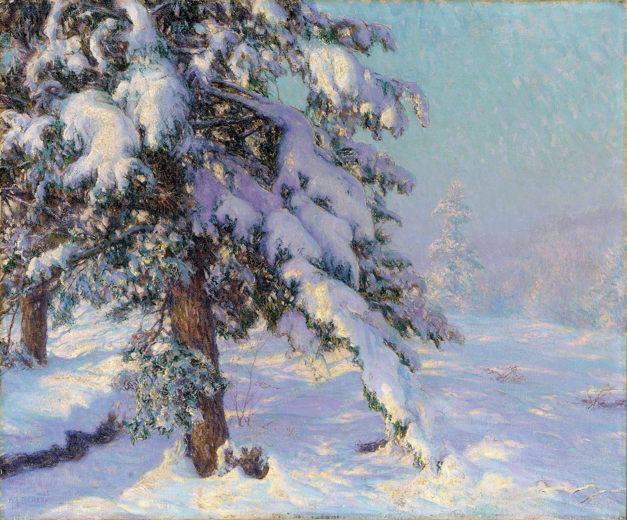 Snow-Laden (olej na plátně) od Walter Launt Palmer