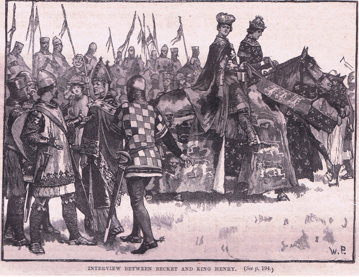 Rozhovor mezi Becketem a králem Jindřichem 1169 n. l. od Walter Paget