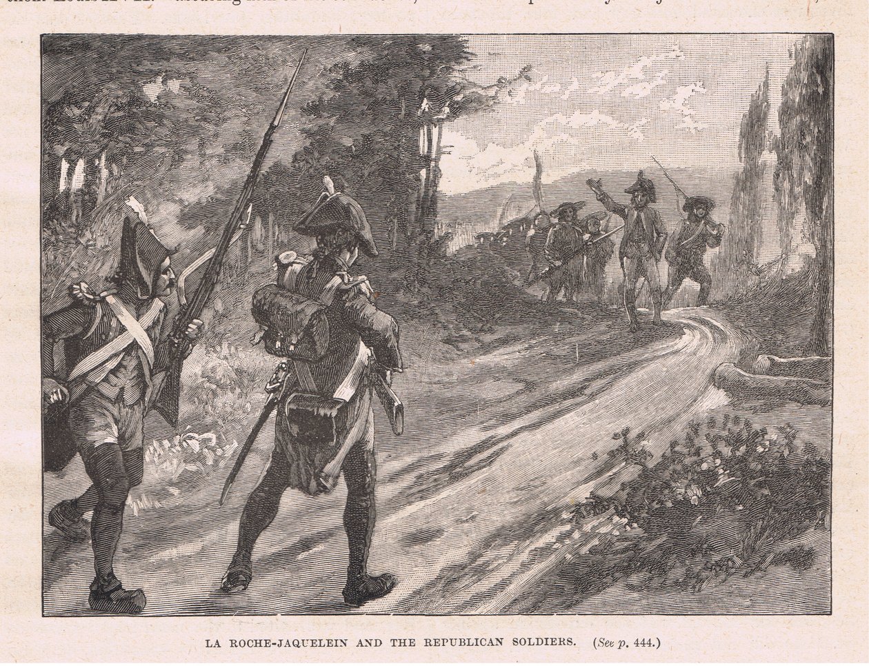 La Roche Jaquelein a republikánští vojáci AD 1795 od Walter Paget