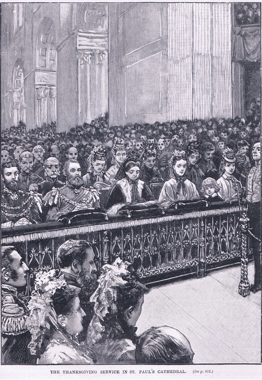 Děkovná bohoslužba v katedrále svatého Pavla 1871 našeho letopočtu od Walter Paget