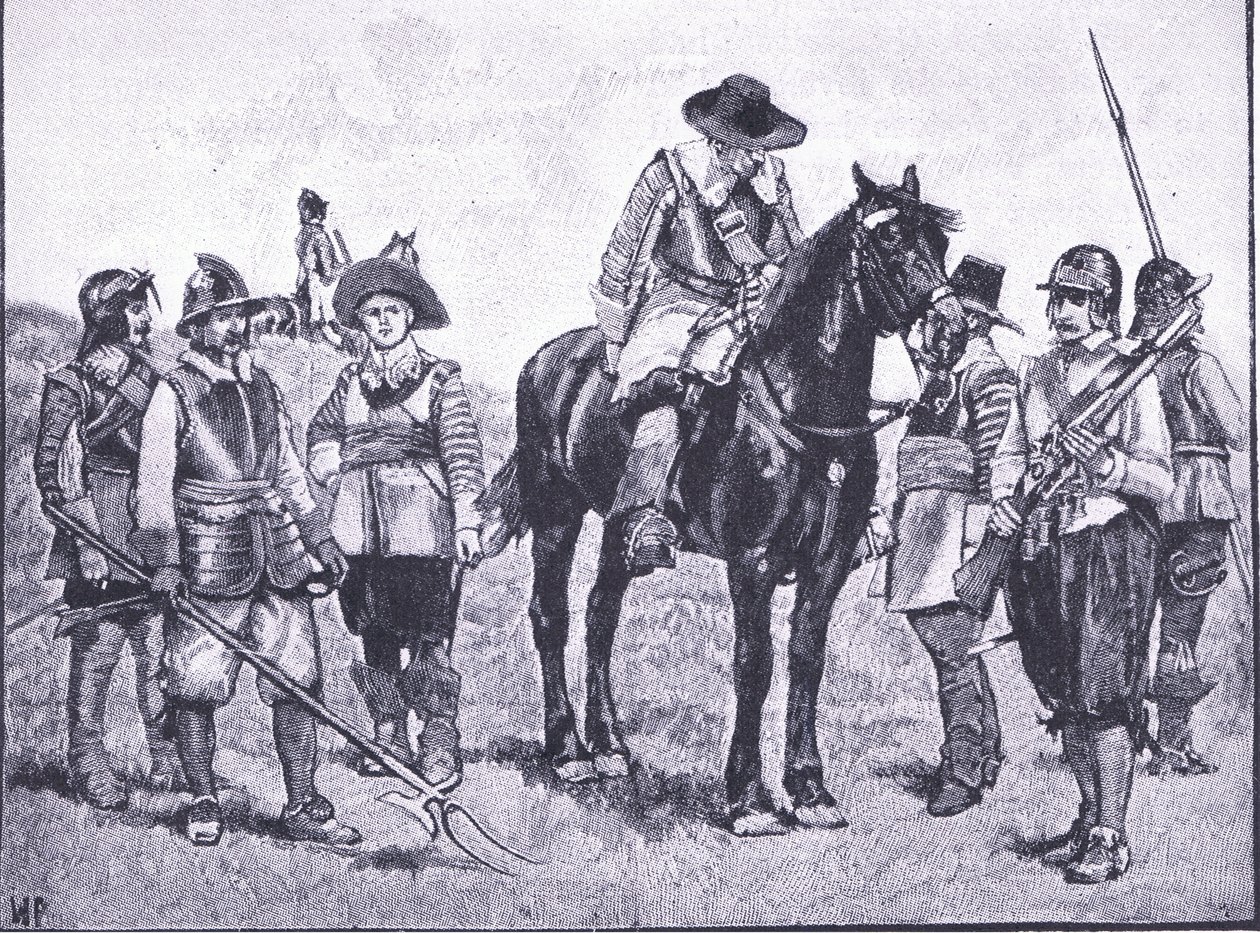 Types of Cromwellian Soldiery, z Cassells History of the British People vydané společností Waverley Book Company Limited, kolem roku 1940 od Walter Paget
