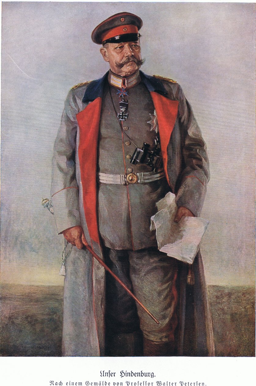 Hindenburg, z Hindenburgu vydané nakladatelstvím Daterlandijrcher Derlag & H Weller Berlin od Walter Petersen