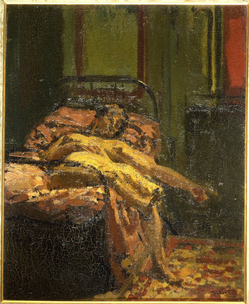 Dívka na posteli, Mornington Crescent od Walter Richard Sickert