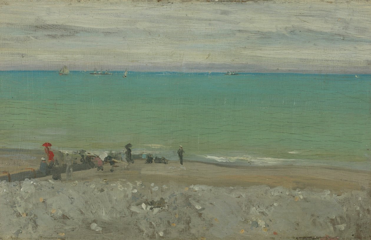La Plage, Dieppe, cca 1885 (olej na panelu) od Walter Richard Sickert