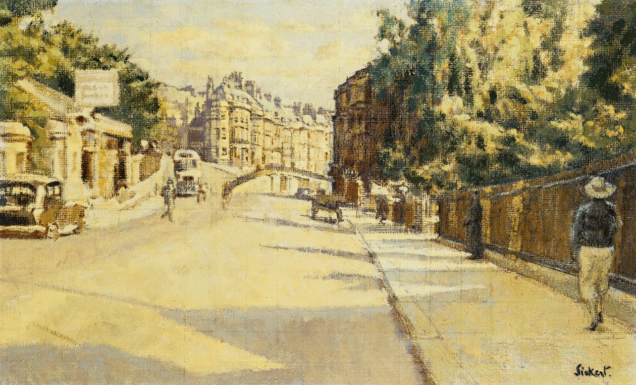 London Street, Bath, při pohledu na Walcot, c.1939 od Walter Richard Sickert