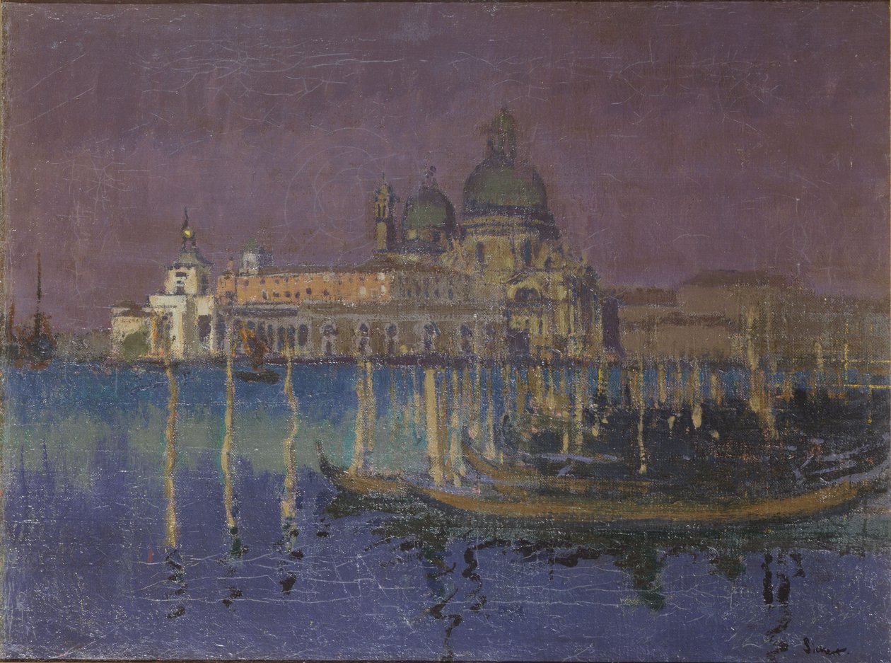 Nokturno: Dogana a Santa Maria della Salute, Benátky, 1896 od Walter Richard Sickert
