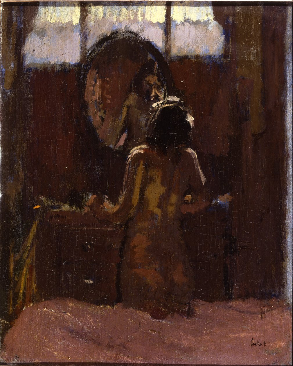 Akt před zrcadlem, Mornington Crescent od Walter Richard Sickert