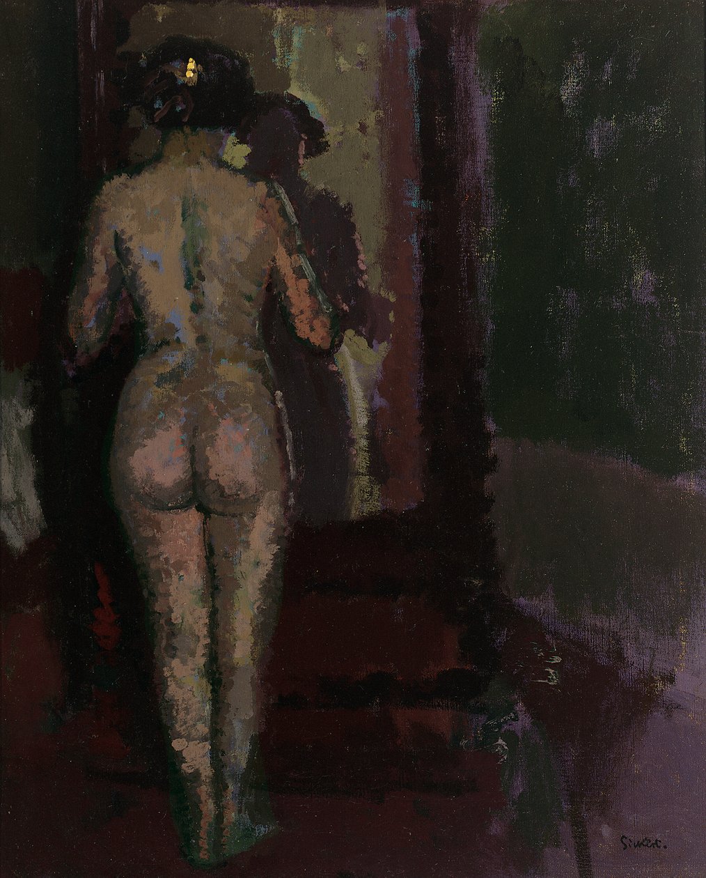 Akt v zrcadle, Sally, kolem 1907-09 (olej na plátně) od Walter Richard Sickert