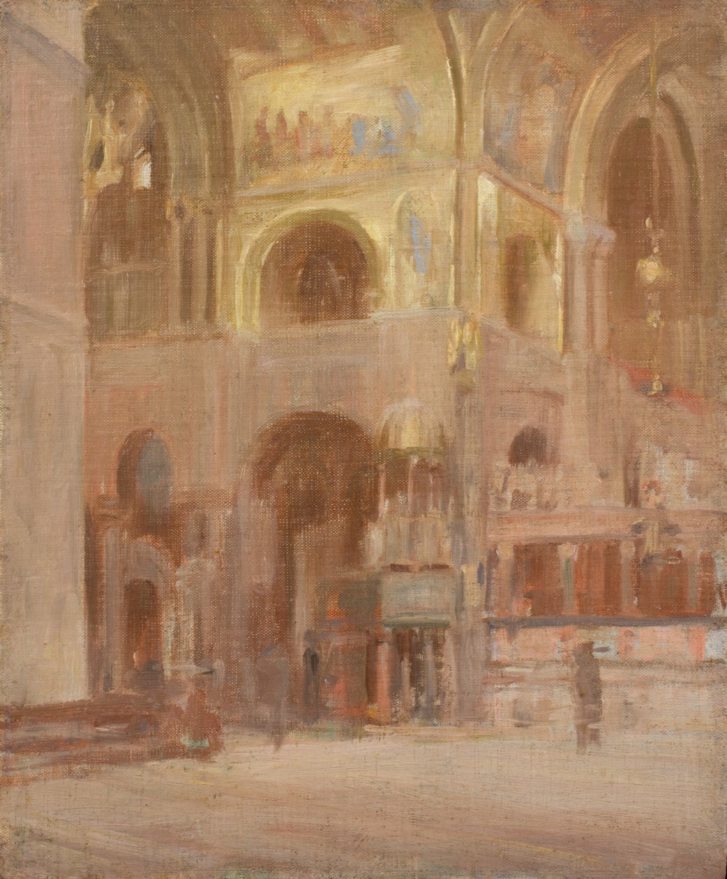 Studie interiéru kostela svatého Marka v Benátkách od Walter Richard Sickert