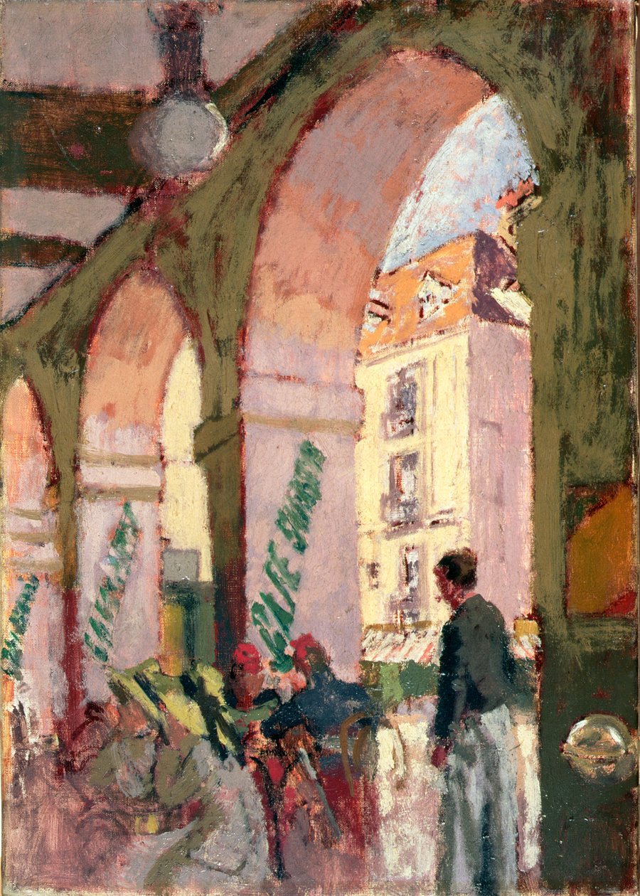 Cafe Suisse nebo Cafe des Arcades, Dieppe (olej na plátně) od Walter Richard Sickert