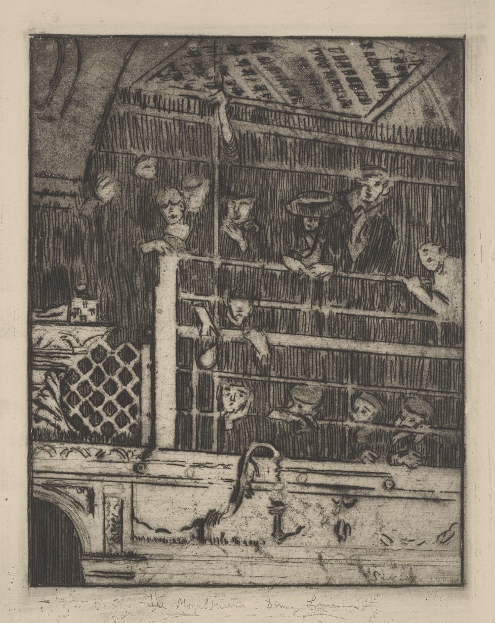 The Old Mogul Tavern, Drury Lane, 1908, publikováno 1929 od Walter Richard Sickert